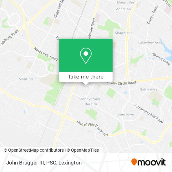 John Brugger III, PSC map