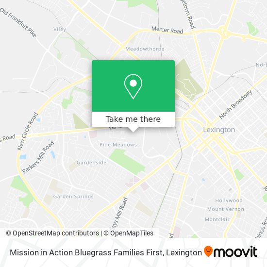 Mission in Action Bluegrass Families First map