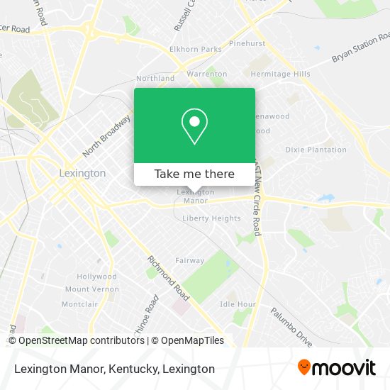 Lexington Manor, Kentucky map