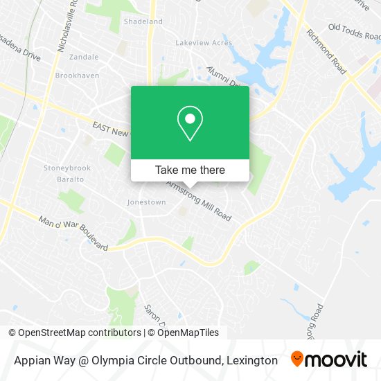 Appian Way @ Olympia Circle Outbound map