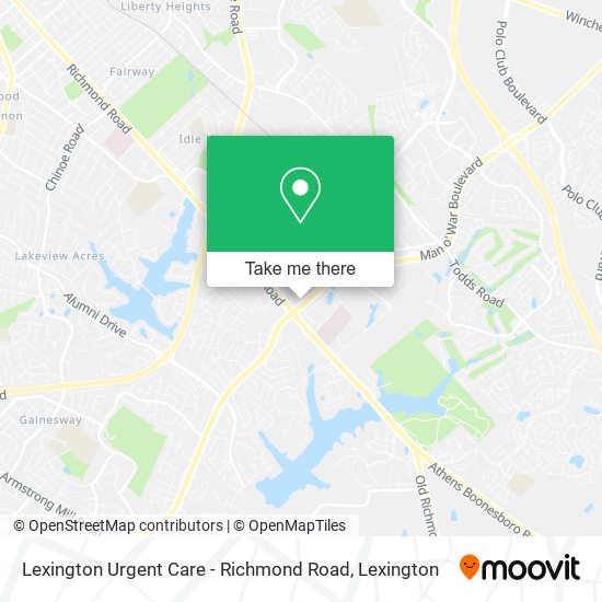 Lexington Urgent Care - Richmond Road map