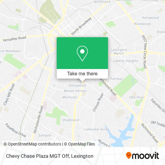 Mapa de Chevy Chase Plaza MGT Off