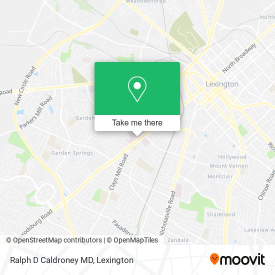 Ralph D Caldroney MD map