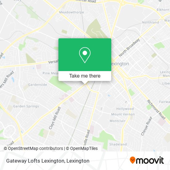 Gateway Lofts Lexington map