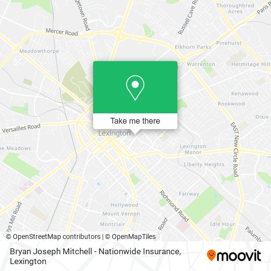 Bryan Joseph Mitchell - Nationwide Insurance map