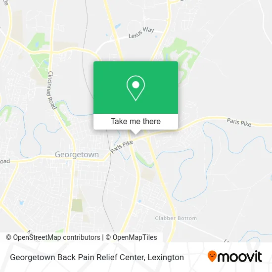 Georgetown Back Pain Relief Center map