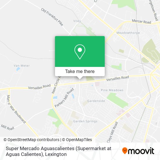 Super Mercado Aguascalientes (Supermarket at Aguas Calientes) map
