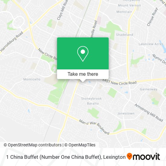 1 China Buffet (Number One China Buffet) map