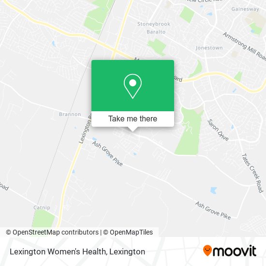 Lexington Women's Health map