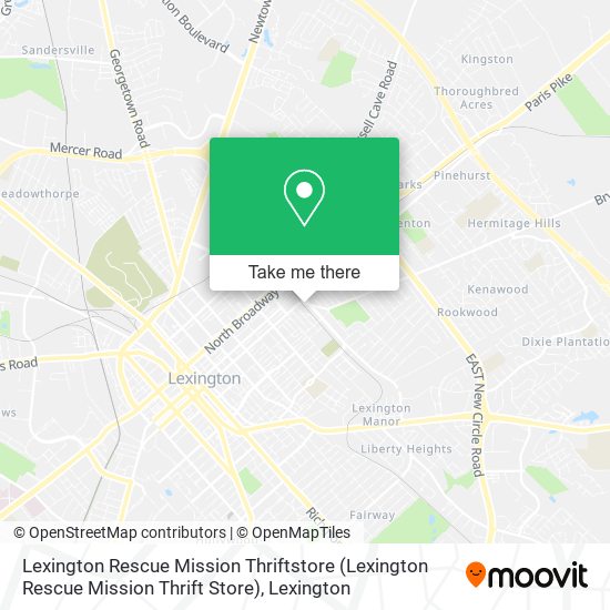 Lexington Rescue Mission Thriftstore (Lexington Rescue Mission Thrift Store) map