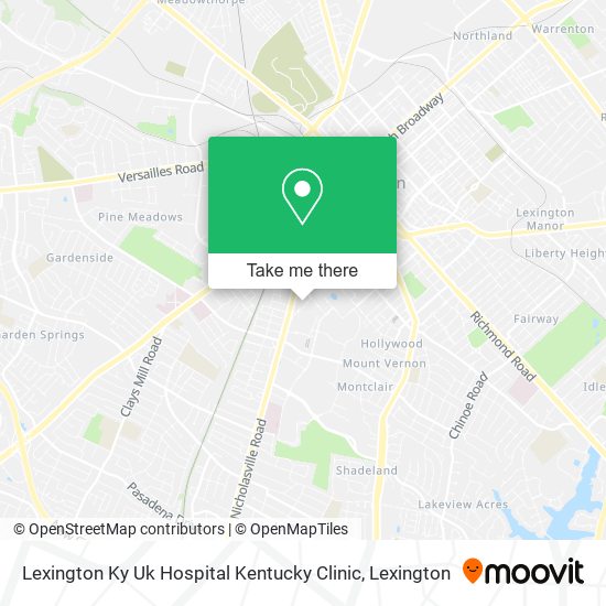 Lexington Ky Uk Hospital Kentucky Clinic map