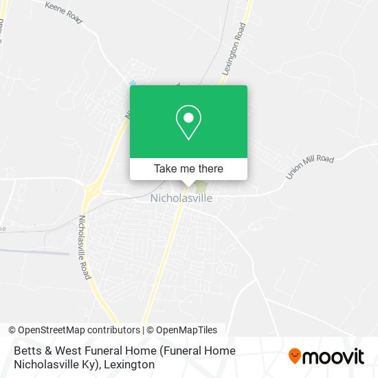 Mapa de Betts & West Funeral Home (Funeral Home Nicholasville Ky)