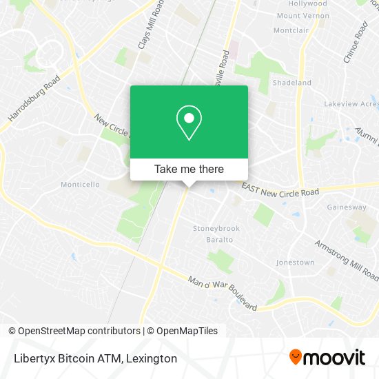 Mapa de Libertyx Bitcoin ATM