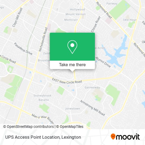 UPS Access Point Location map