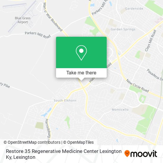 Mapa de Restore 35 Regenerative Medicine Center Lexington Ky