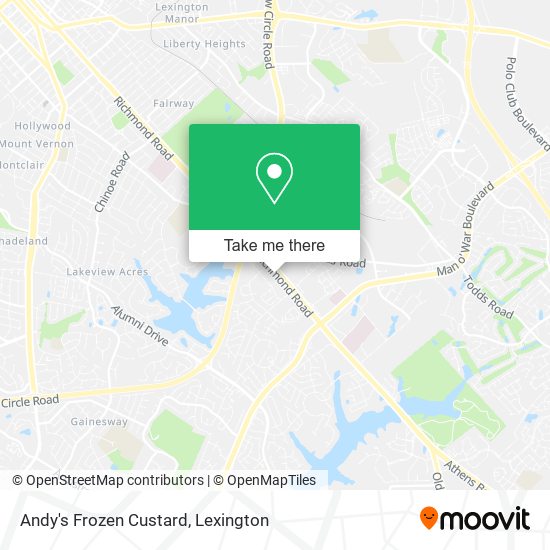 Mapa de Andy's Frozen Custard