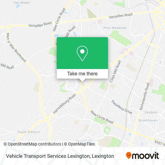 Mapa de Vehicle Transport Services Lexington