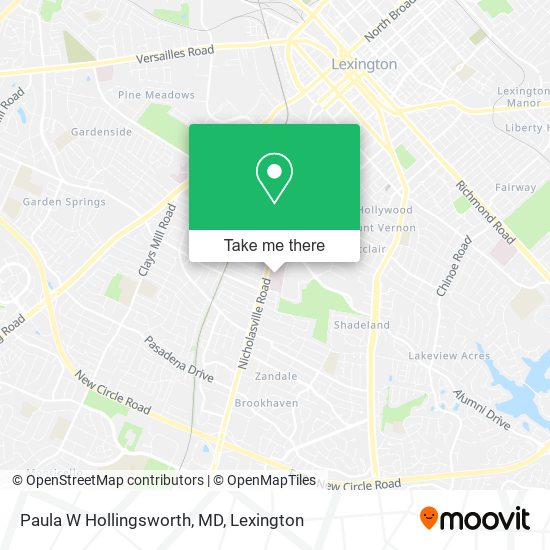 Mapa de Paula W Hollingsworth, MD