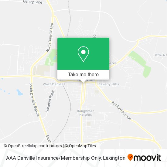 Mapa de AAA Danville Insurance / Membership Only