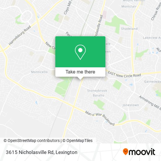 Mapa de 3615 Nicholasville Rd