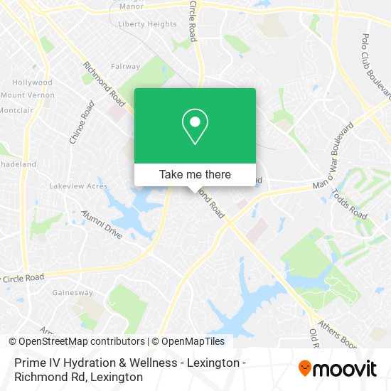 Mapa de Prime IV Hydration & Wellness - Lexington - Richmond Rd