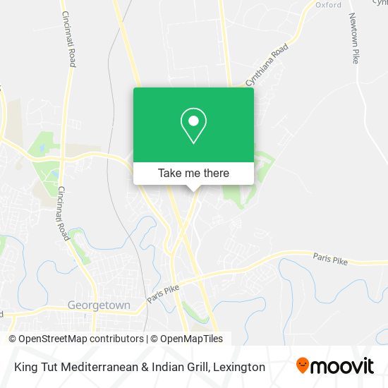 Mapa de King Tut Mediterranean & Indian Grill