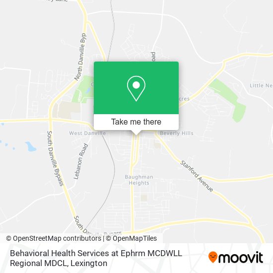 Behavioral Health Services at Ephrm MCDWLL Regional MDCL map