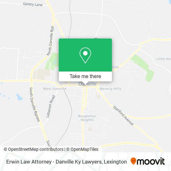 Erwin Law Attorney - Danville Ky Lawyers map