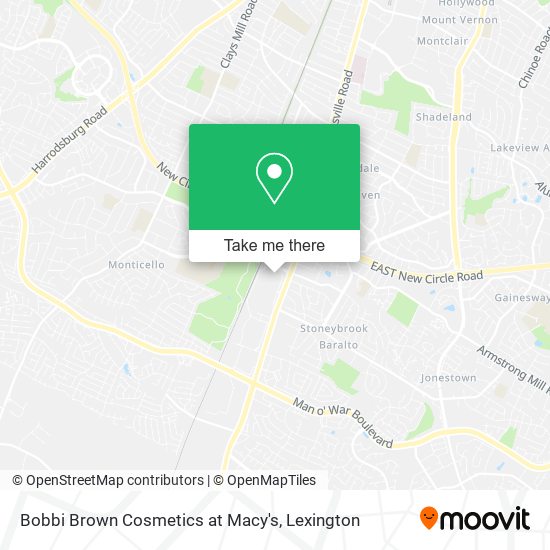 Bobbi Brown Cosmetics at Macy's map