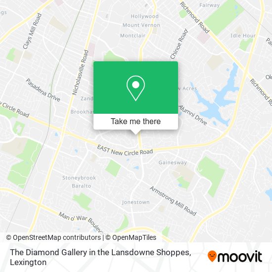 The Diamond Gallery in the Lansdowne Shoppes map