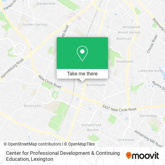 Center for Professional Development & Continuing Education map