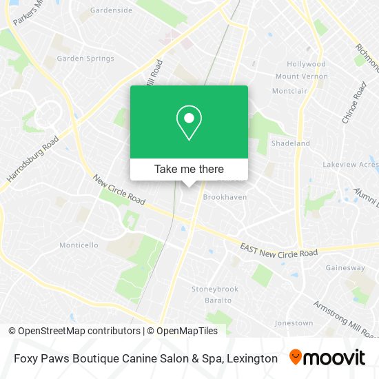 Mapa de Foxy Paws Boutique Canine Salon & Spa