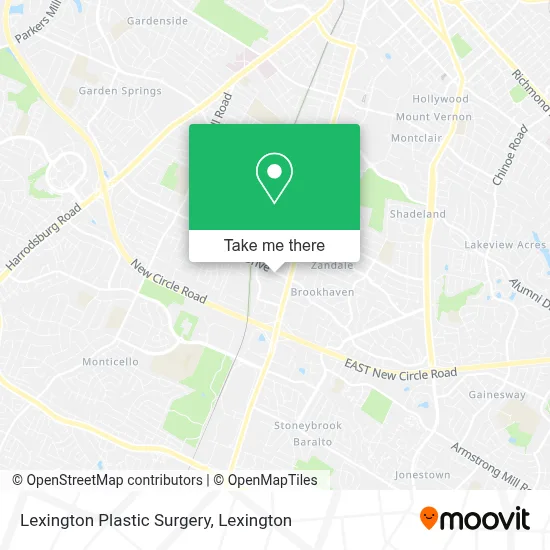 Lexington Plastic Surgery map