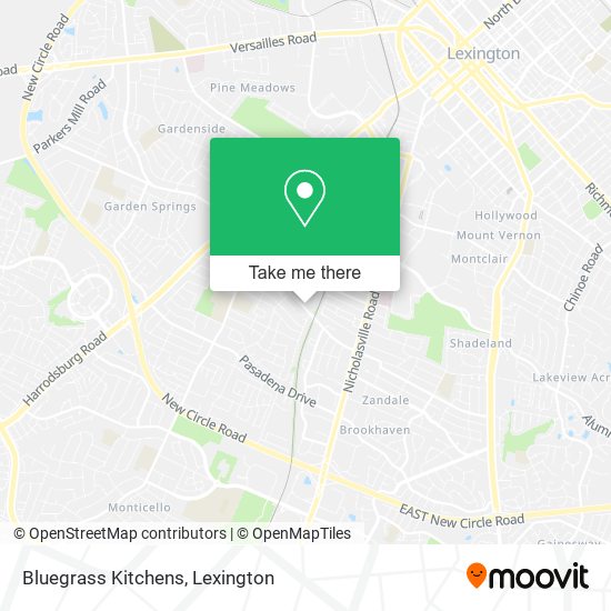 Mapa de Bluegrass Kitchens
