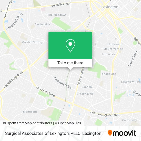 Mapa de Surgical Associates of Lexington, PLLC