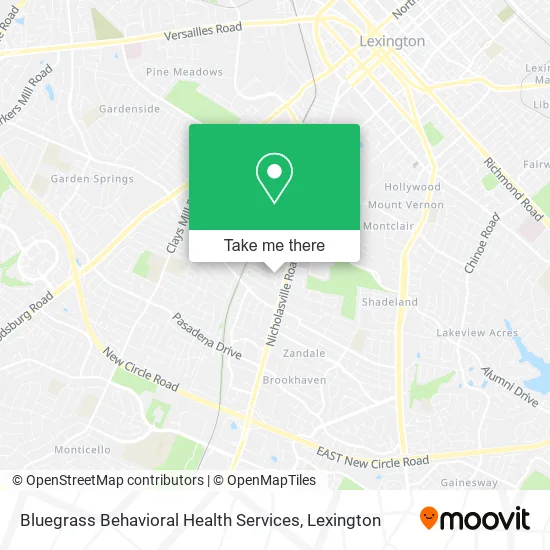 Bluegrass Behavioral Health Services map