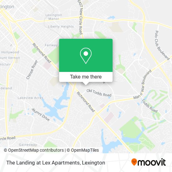 The Landing at Lex Apartments map