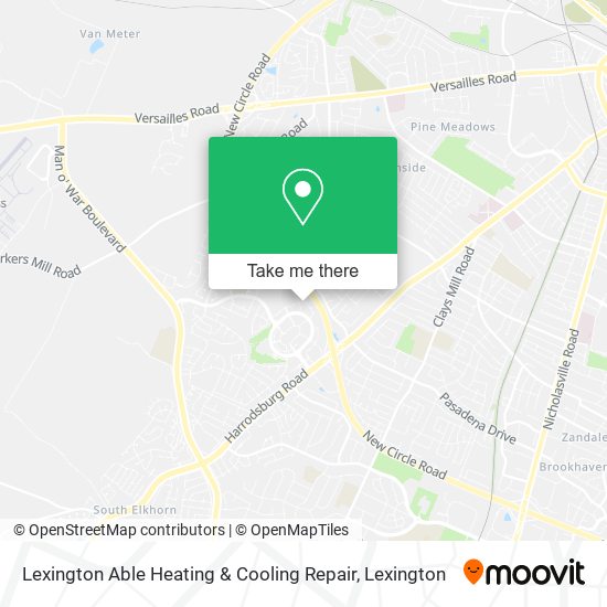 Lexington Able Heating & Cooling Repair map