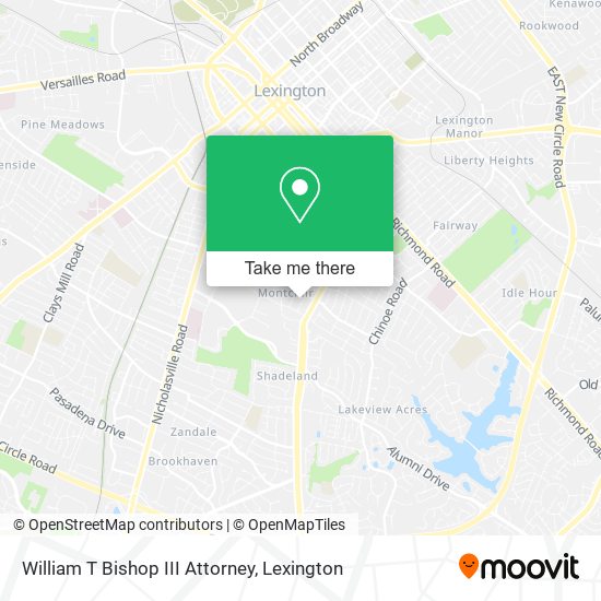 William T Bishop III Attorney map