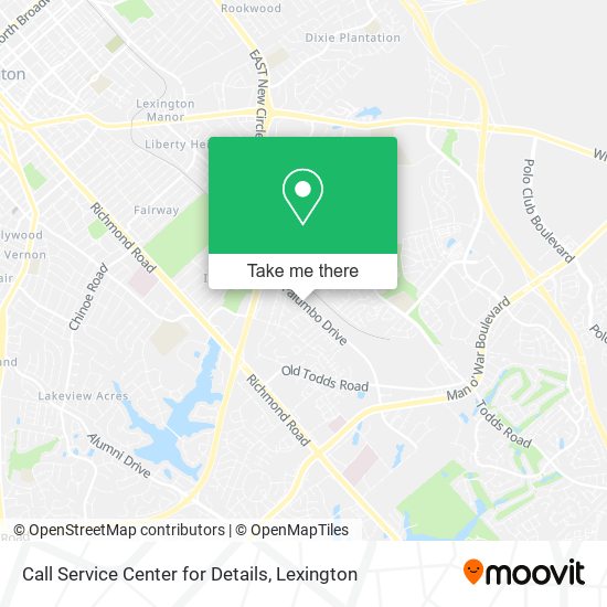 Call Service Center for Details map