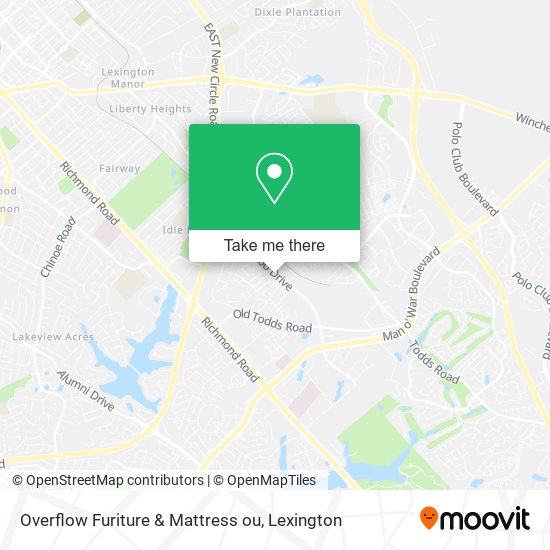 Overflow Furiture & Mattress ou map