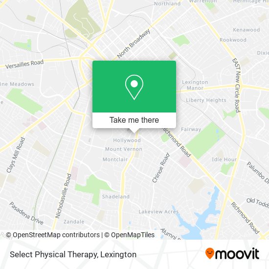 Select Physical Therapy map