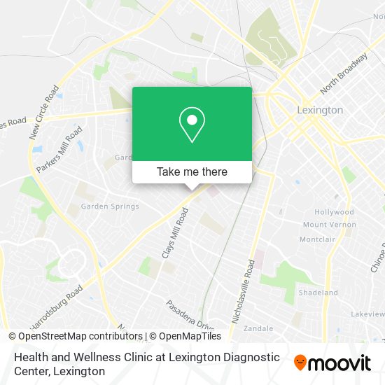 Health and Wellness Clinic at Lexington Diagnostic Center map