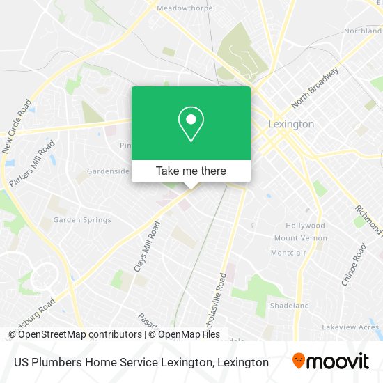 US Plumbers Home Service Lexington map