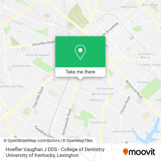 Hoefler Vaughan J DDS - College of Dentistry University of Kentucky map
