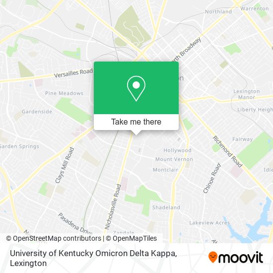 Mapa de University of Kentucky Omicron Delta Kappa