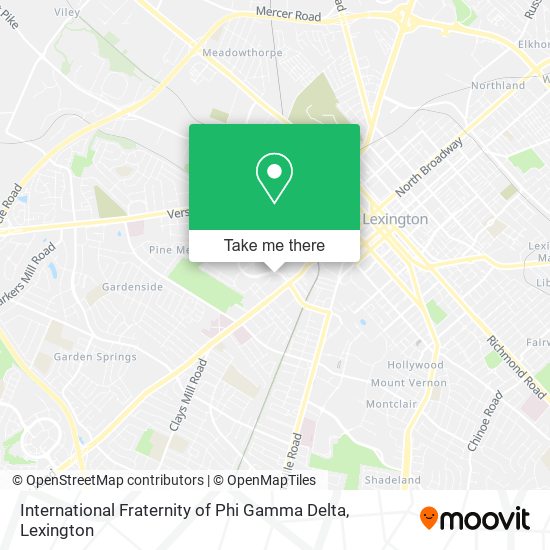 International Fraternity of Phi Gamma Delta map