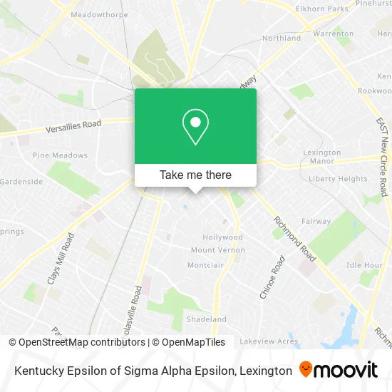 Kentucky Epsilon of Sigma Alpha Epsilon map