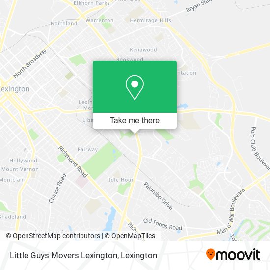 Little Guys Movers Lexington map