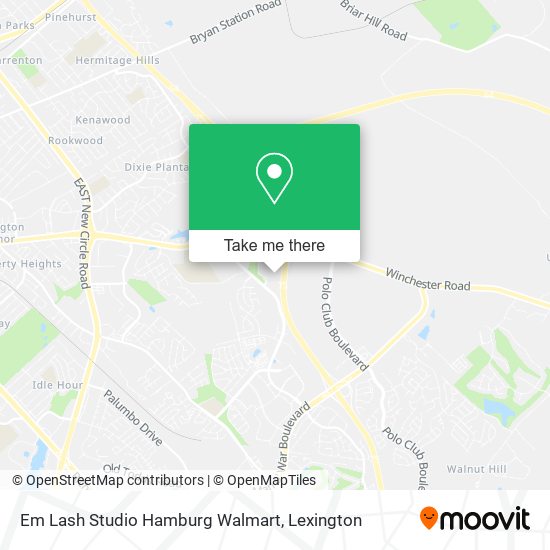 Em Lash Studio Hamburg Walmart map